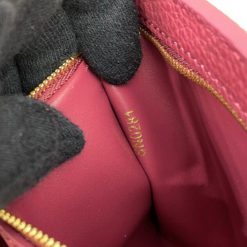 Replica Louis Vuitton Capucines Bb M59061 Eggshell/Lie De Vin Red