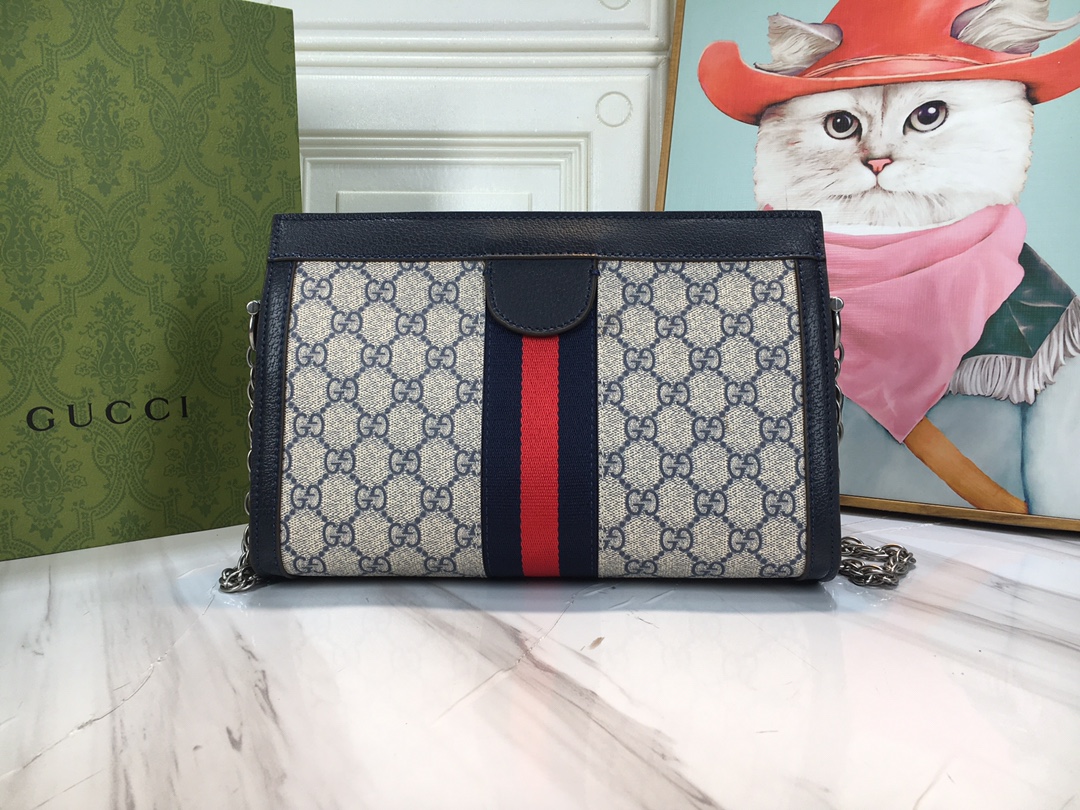 Replica Gucci Ophidia Small Shoulder Bag Beige/Black
