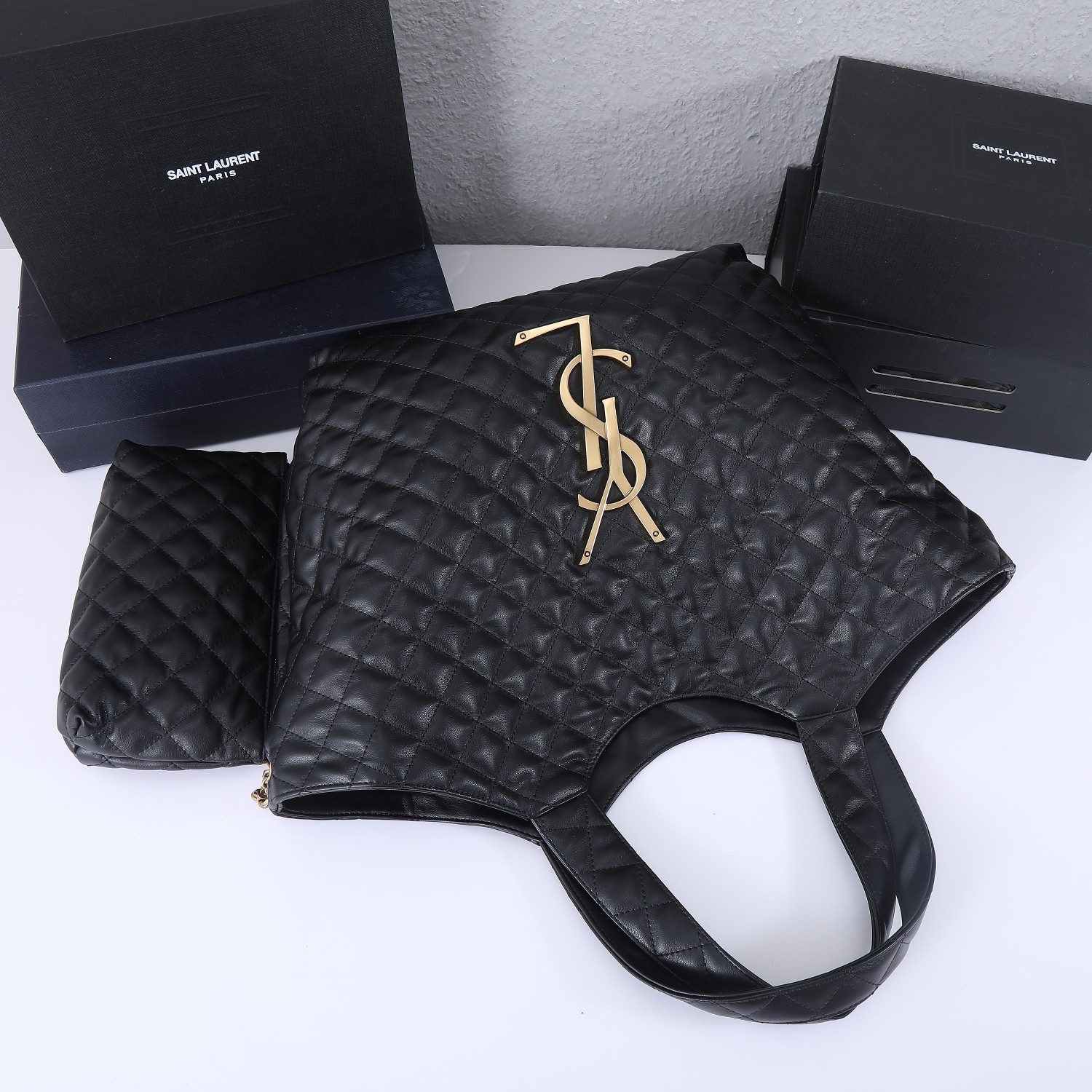 Replica Ysl Aaa-Icare Maxi Shopping Bag With Wallet