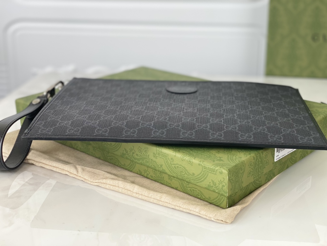 Replica Gucci Black Canvas Pouch