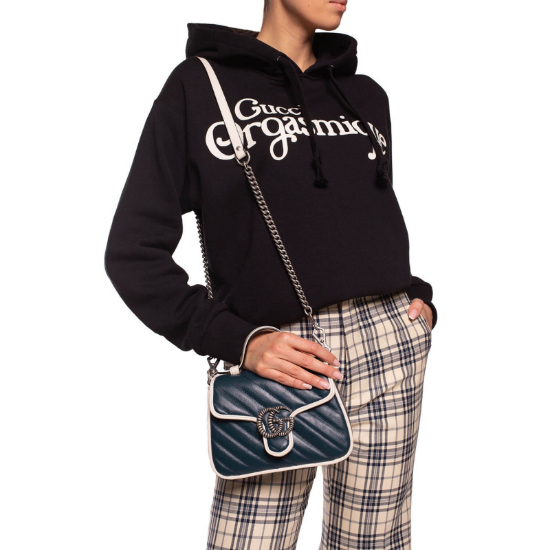 Replica Gucci Gg Marmont Mini Top Handle Bag 583571 Blue