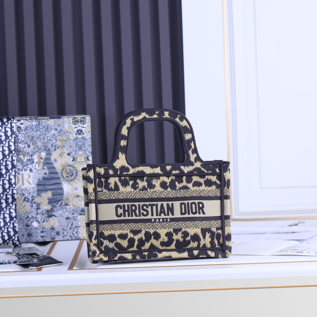 Replica Dior Multicolor Mizza Embroidery Mini Book Tote