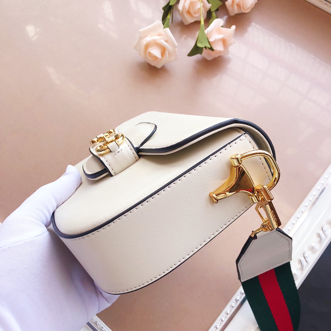 Replica Gucci Horsebit 1955 Mini Bag Brown/Black/White