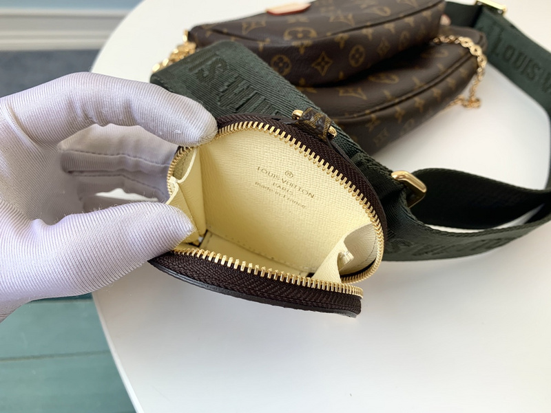 Replica Louis Vuitton Multi Pochette Accessoires-M44813 Green/Pink/Blue