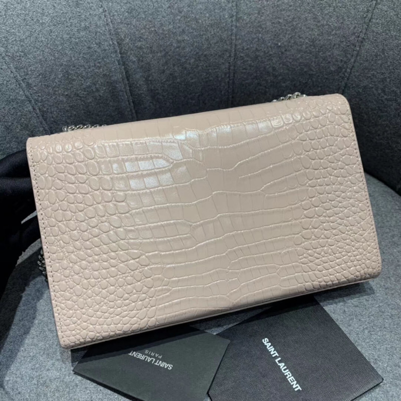 Replica Saint Laurent Medium Kate Tassel Chain Bag In Crocodile Leather 354119