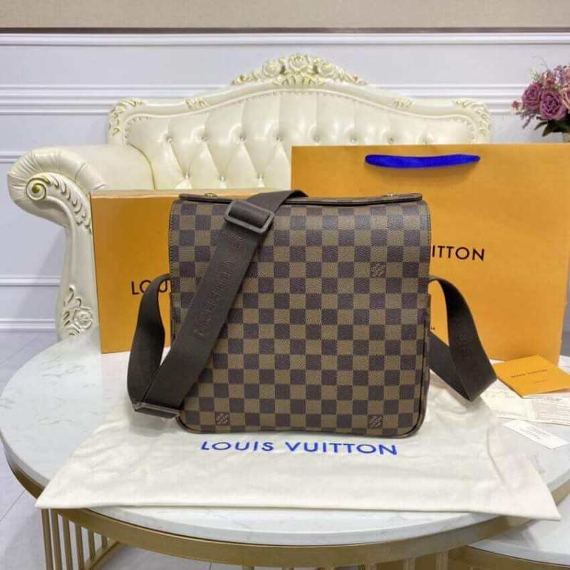 Replica Louis Vuitton Damier Ebene Naviglio Messenger Bag N45255