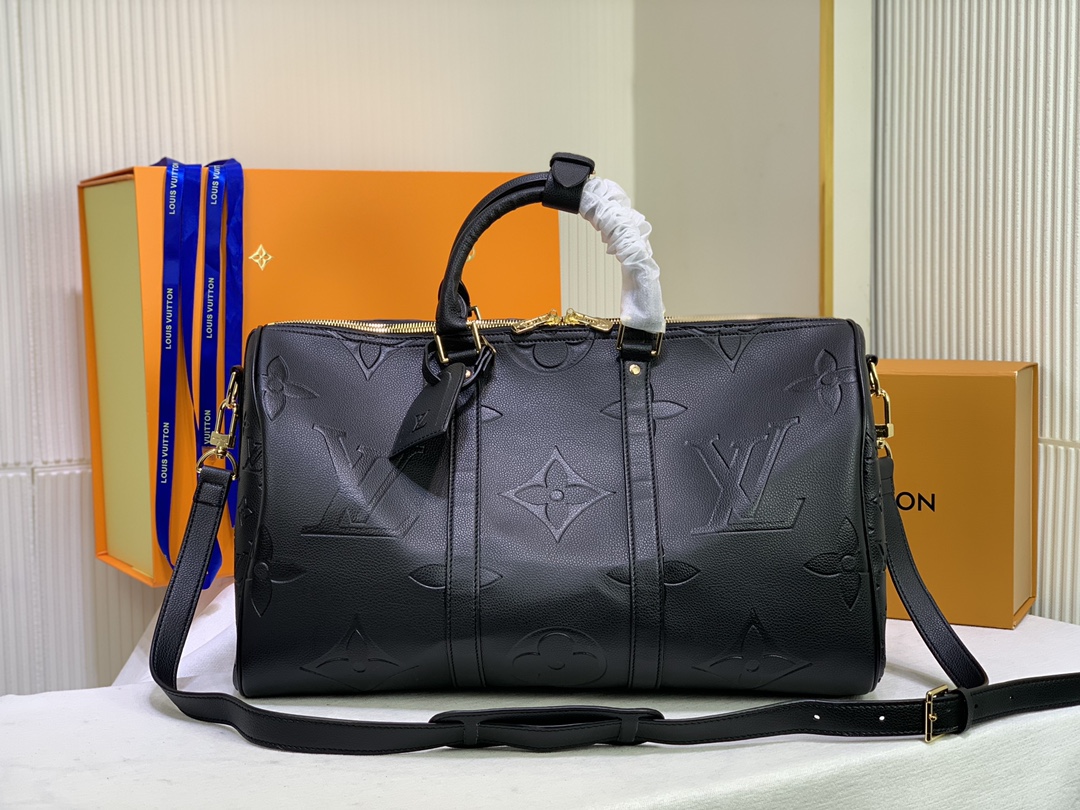 Replica Louis Vuitton Empreinte Leather Keepall Bandouliere 45