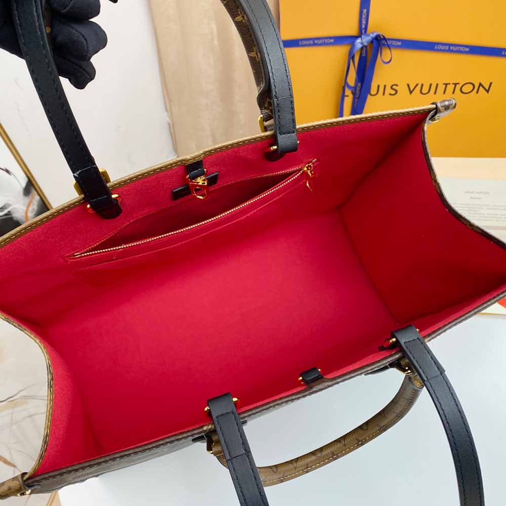 Replica Louis Vuitton Onthego Gm-M45320 41Cm Blk/Blue/Red