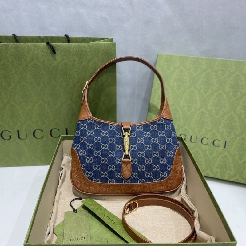 Replica Gucci Denim Jackie 1961 Small Shoulder Bag 636706