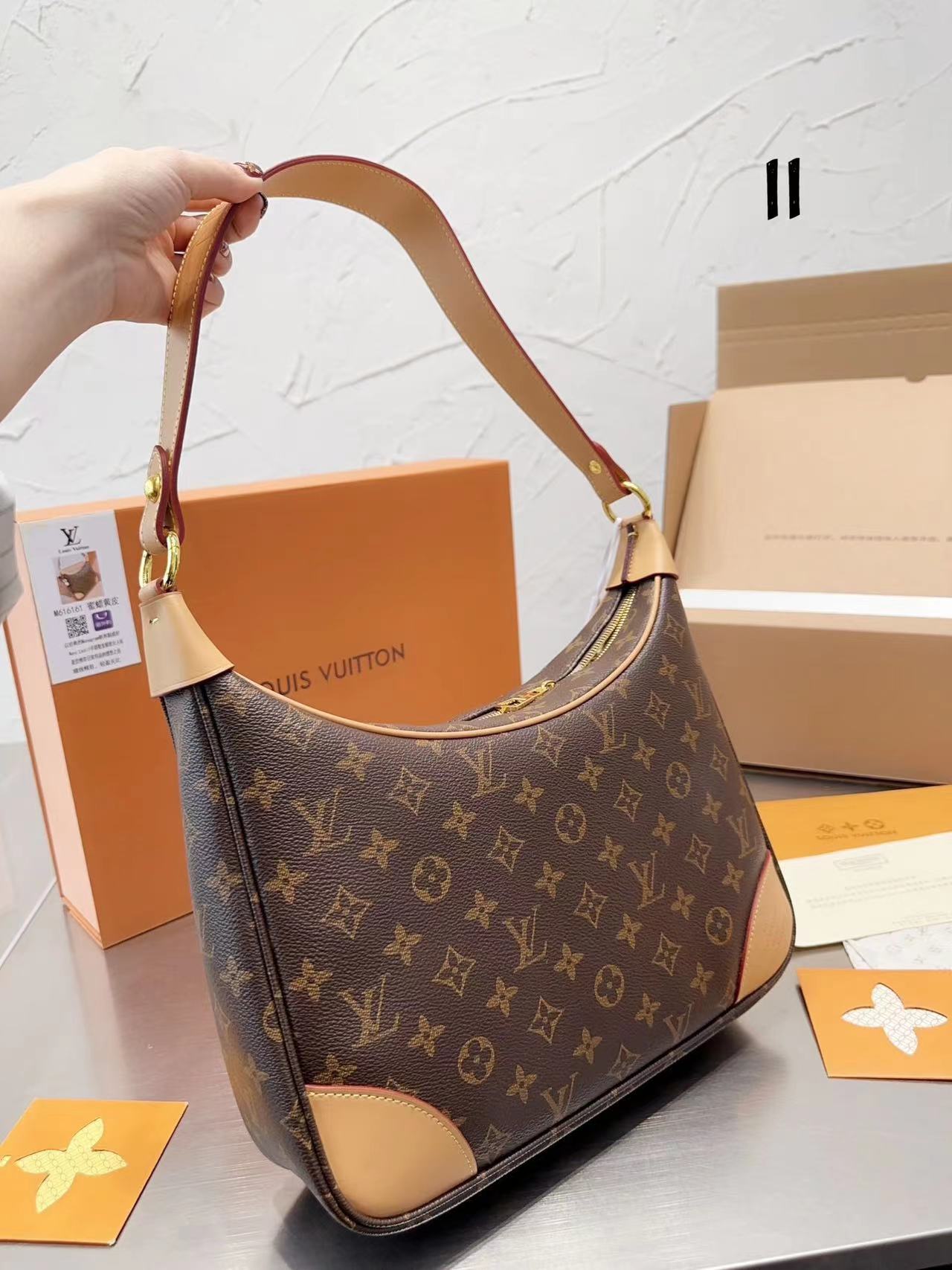 Replica Louis Vuitton Monogram Boulogne 30 Shoulder Bag M51265