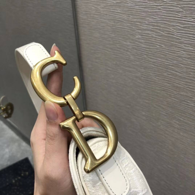 Replica Christian Dior Saddle Bag Ecru Ultramatte Calfskin M0446