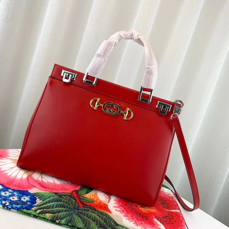 Replica Gucci Zumi Smooth Leather Medium Top Handle Bag 564714
