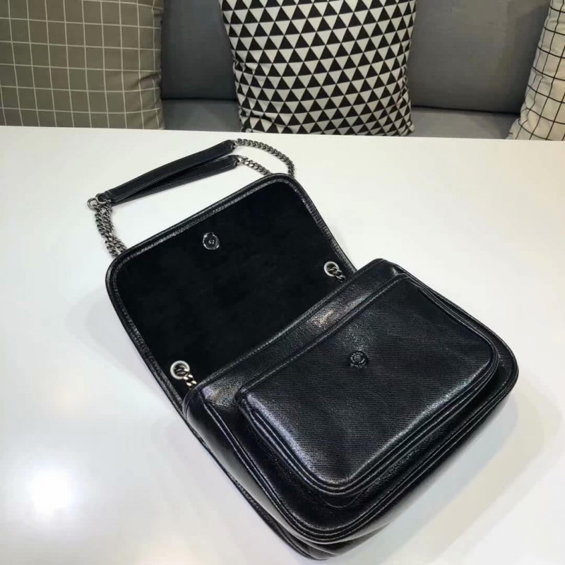 Replica Saint Laurent Niki Baby In Metallic Leather 533039