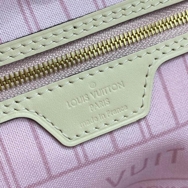 Replica Louis Vuitton Damier Azur Neverfull Mm N45295 Pink