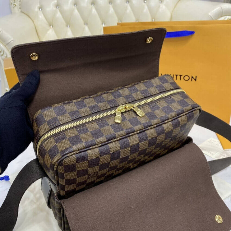 Replica Louis Vuitton Damier Ebene Naviglio Messenger Bag N45255