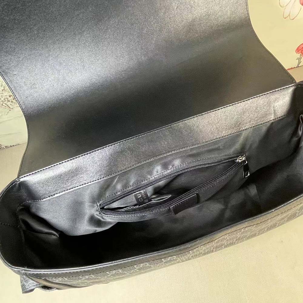 Replica Gucci Gg Supreme Diaper Bag Grey/Black 495909