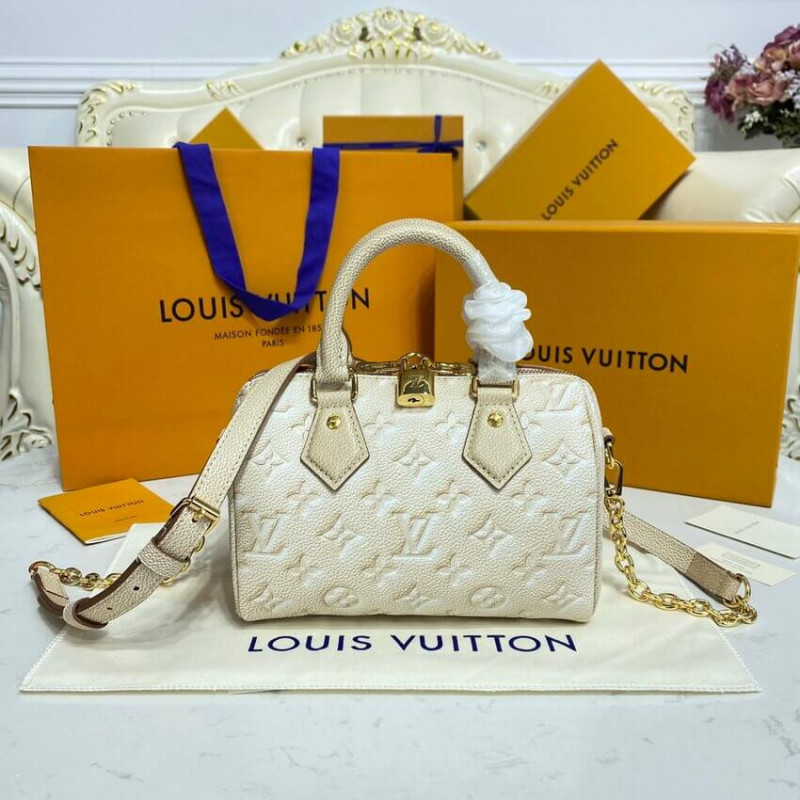 Replica Louis Vuitton Speedy Bandouliere 20 M46163 Pale Beige