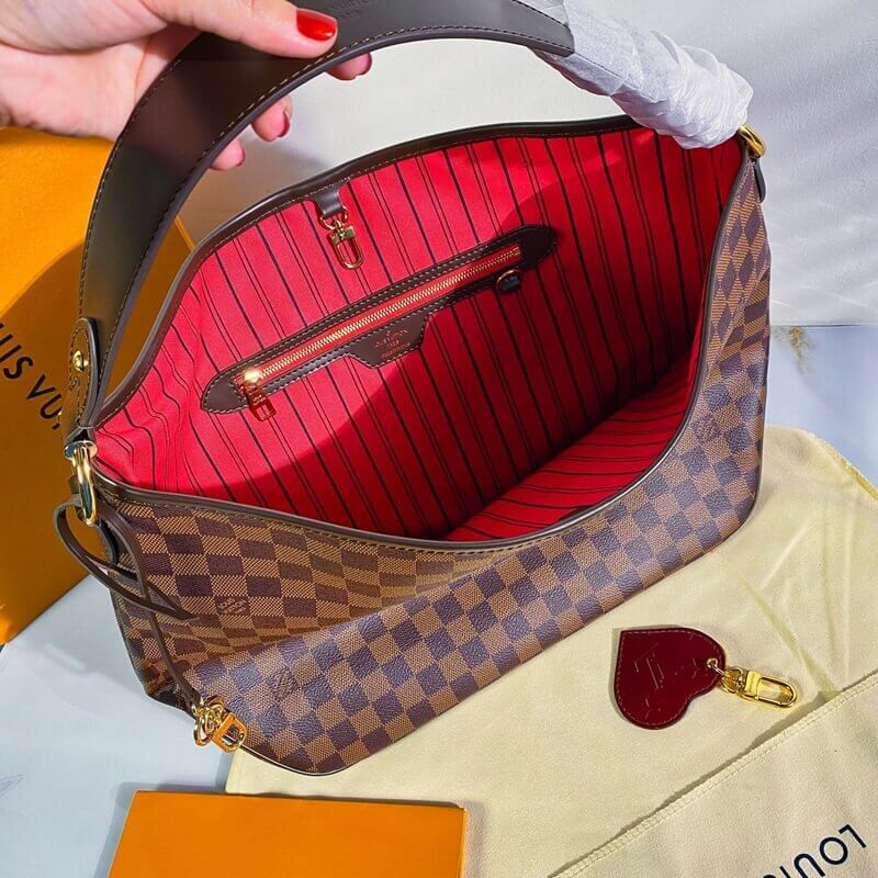 Replica Louis Vuitton Damier Ebene Canvas Delightful Mm N41460