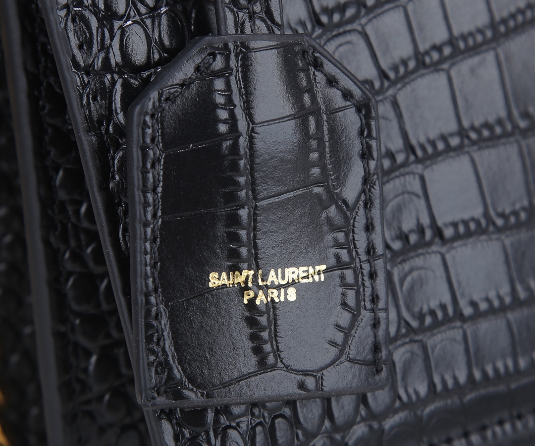 Replica Ysl Sunset Medium In Crocodile Embossed Shiny Leather 1737