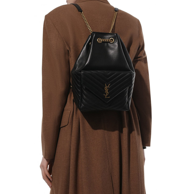 Replica Ysl Saint Laurent Joe Backpack 672609 In Black Lambskin