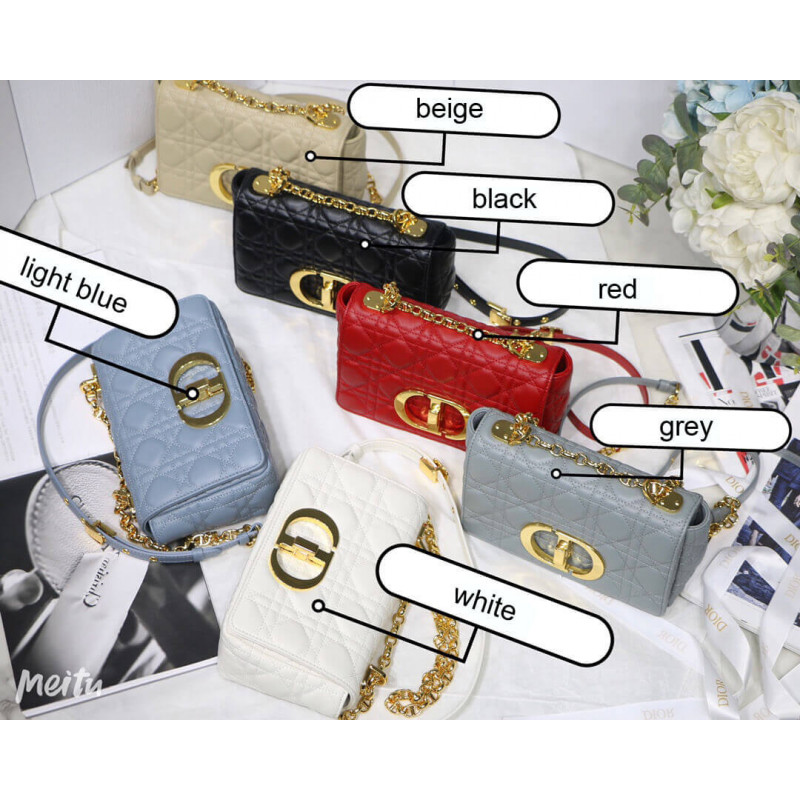 Replica Dior Small Caro Bag In Supple Cannage Calfskin M9241