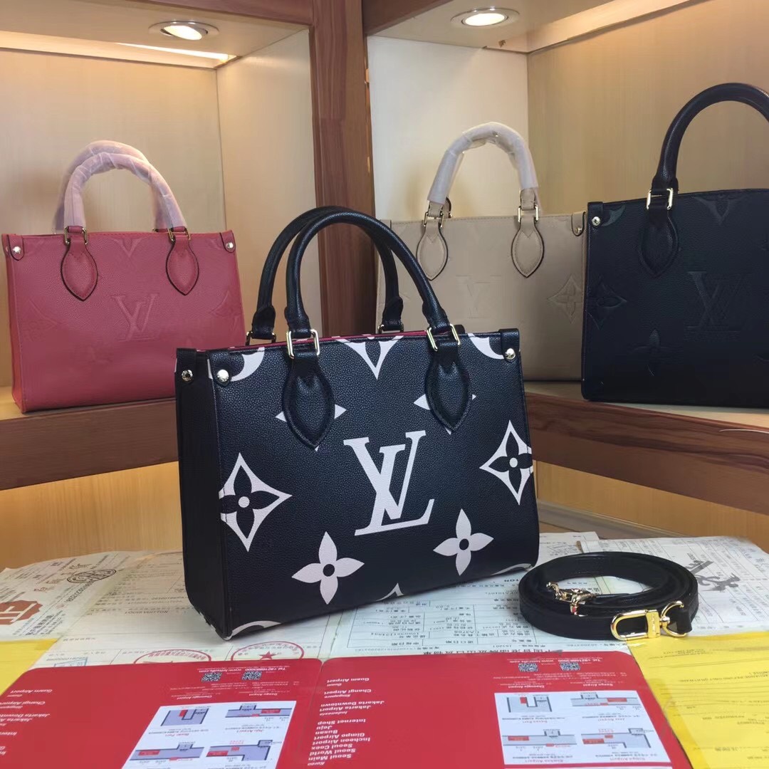 Replica Louis Vuitton Onthego Pm M45659 Black/White/Beige