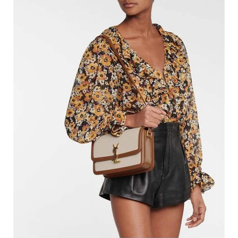 Replica Saint Laurent Ysl Solferino Medium Canvas Crossbody Bag 634305