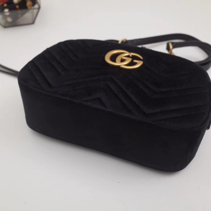 Replica Gucci Gg Marmont Velvet Small Shoulder Bag 447632