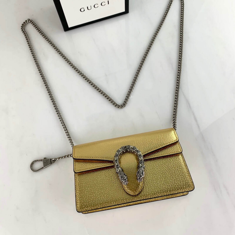 Replica Gucci Gold Dionysus Super Mini Bag 476432