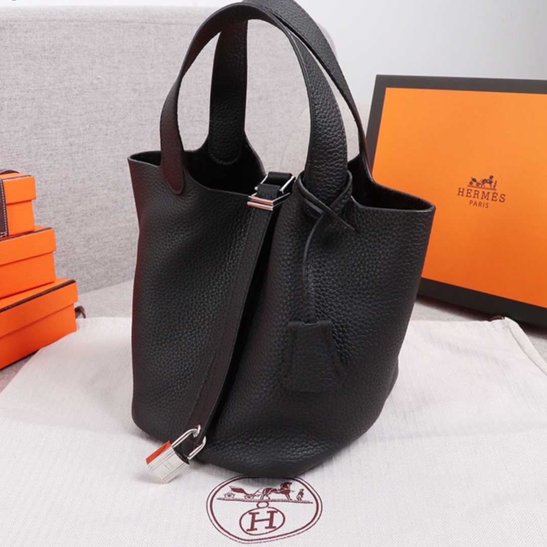 Replica Hermes Aaa-Picotin Lock 22Cm 18Cm Bag Black/Green/Brown