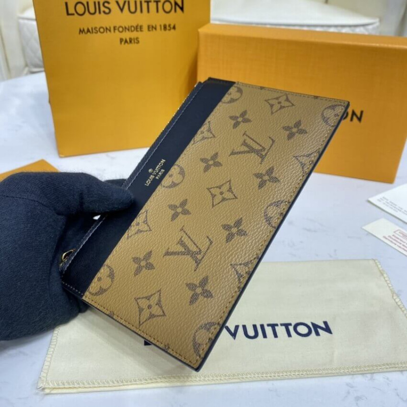 Replica Louis Vuitton Monogram Reverse Slim Purse M80390