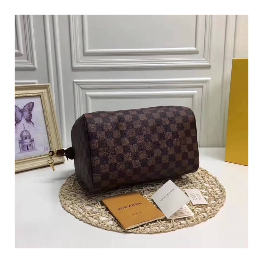 Replica Louis Vuitton Damier Ebene Canvas Speedy 25 N41365