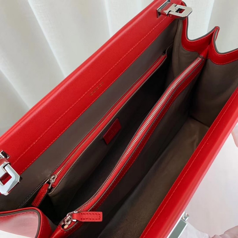 Replica Gucci Zumi Smooth Leather Medium Top Handle Bag 564714