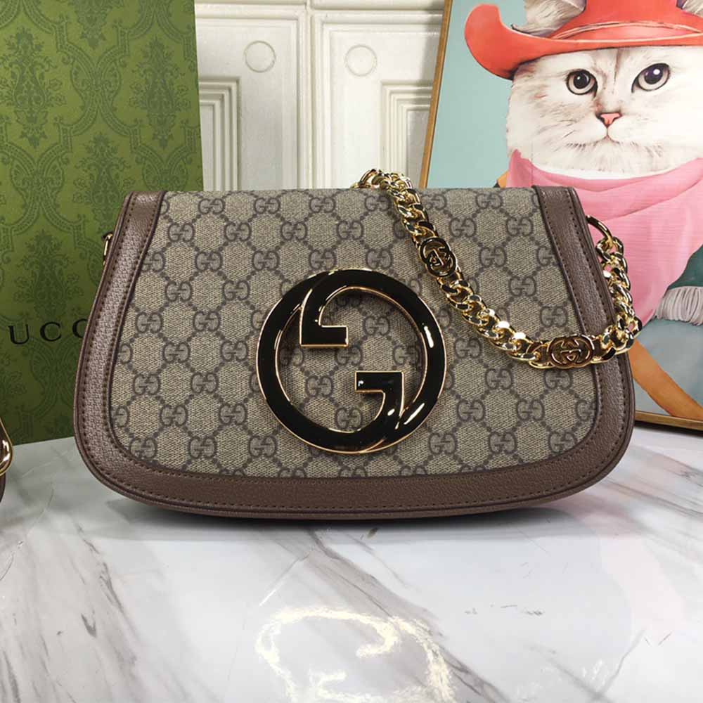 Replica Gucci Blondie Shoulder Bag Brown/Red