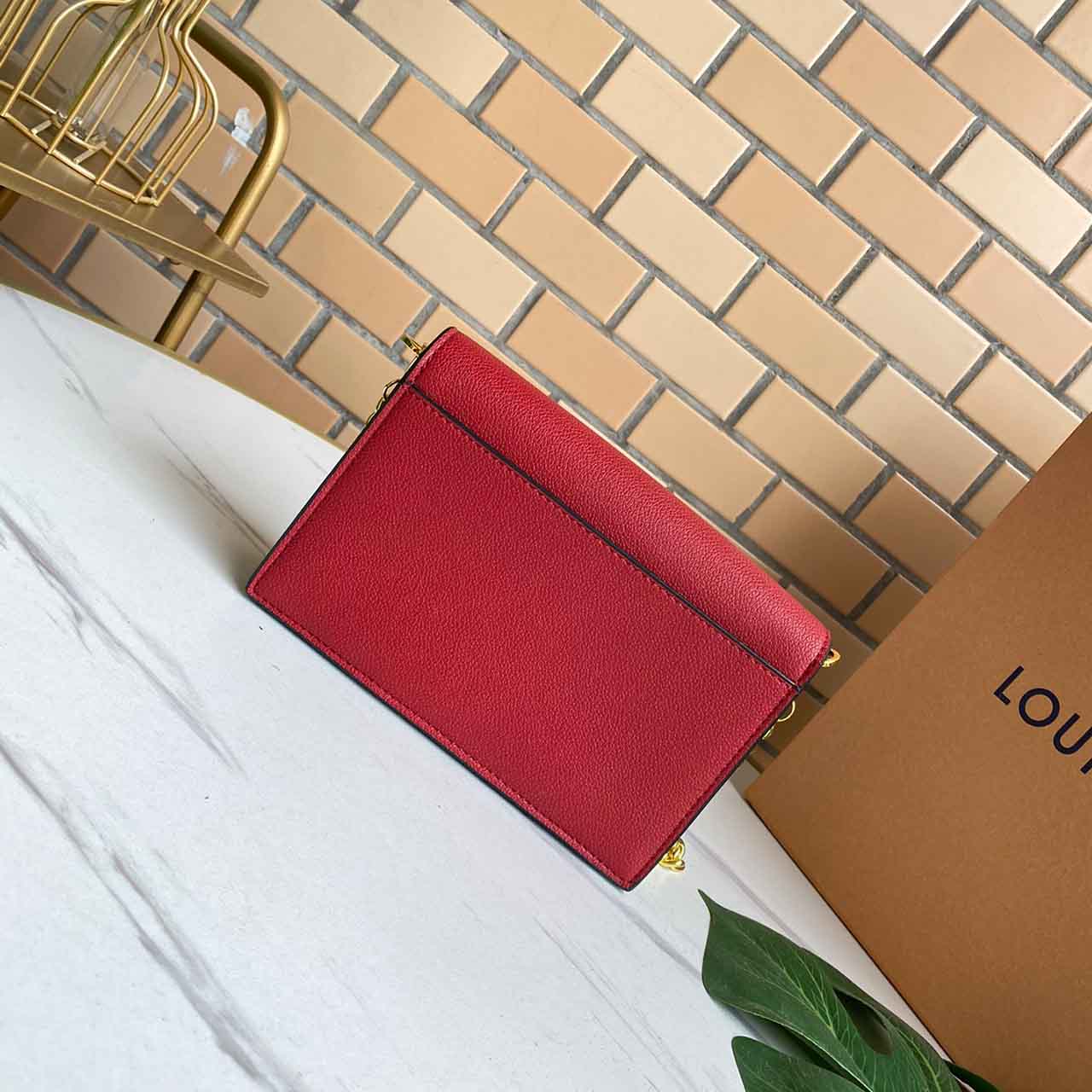 Replica Louis Vuitton Mylockme Chain Bag M56641 Red/Pink White