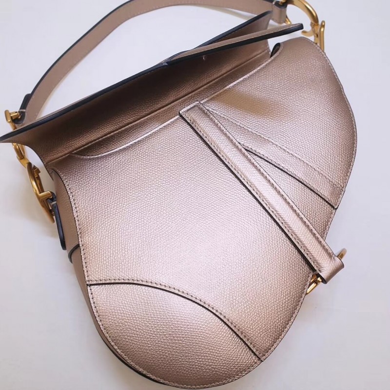 Replica Christian Dior Grained Calfskin Saddle Bag M0446