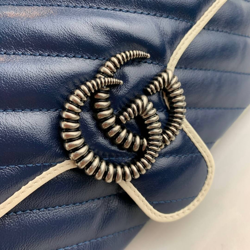 Replica Gucci Gg Marmont Matelasse Mini Bag 446744 Blue