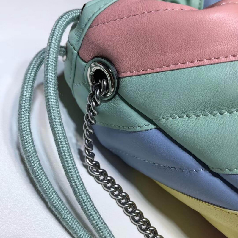 Replica Gucci Gg Marmont Mini Bucket Bag In Pastel And Rainbow 575163