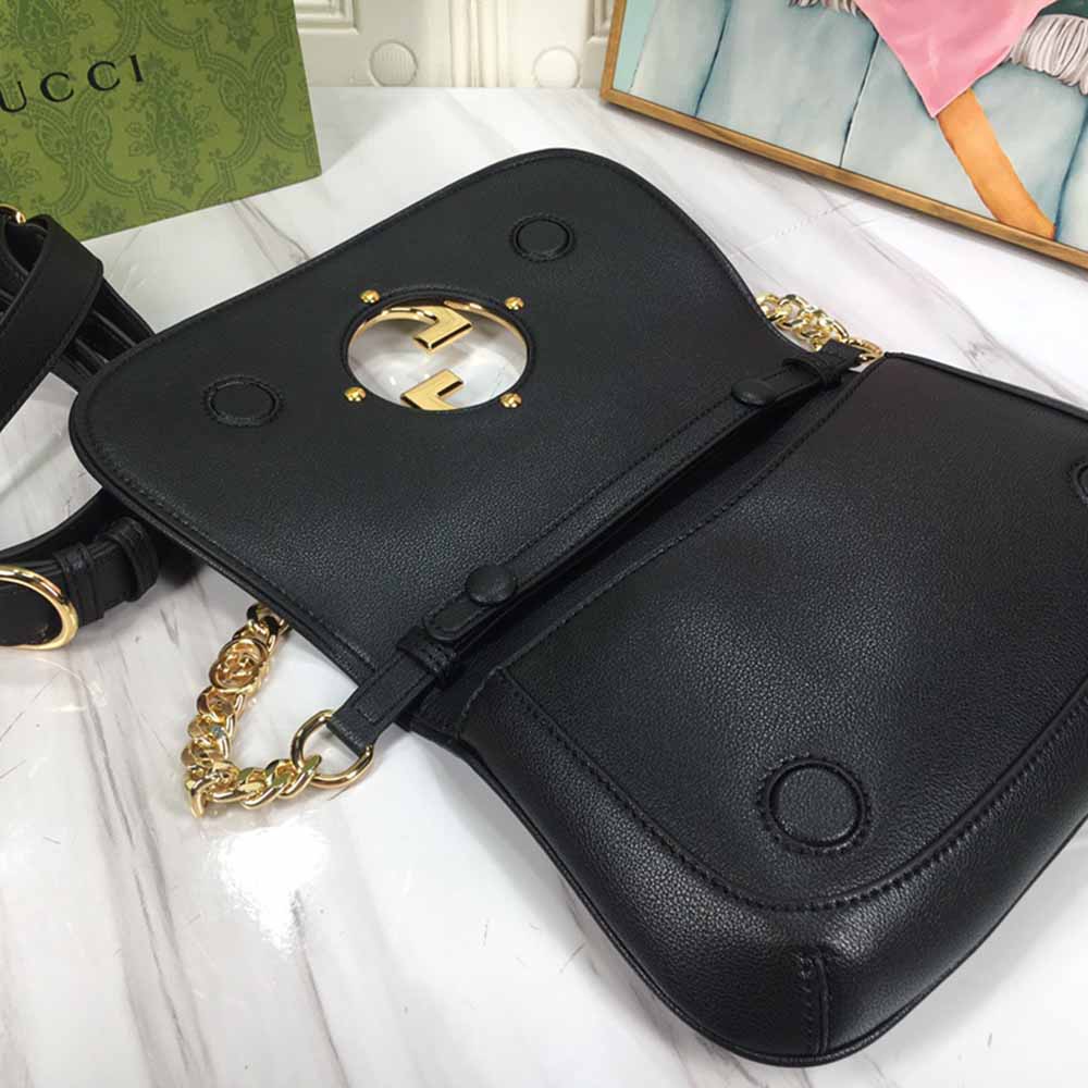 Replica Gucci Blondie Shoulder Bag Black/White