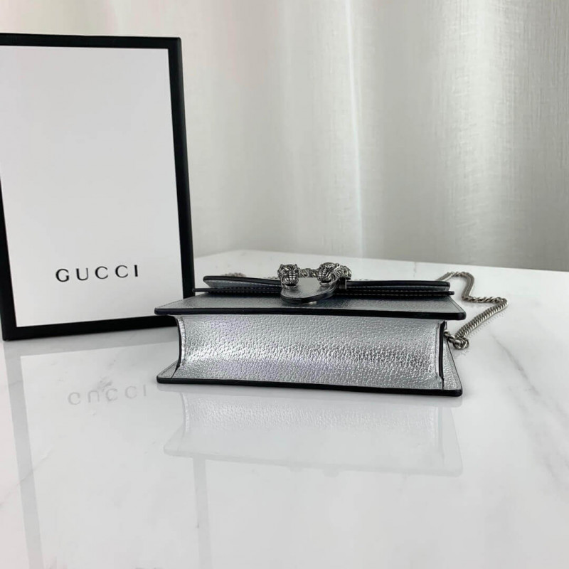 Replica Gucci Silver Dionysus Super Mini Bag 476432