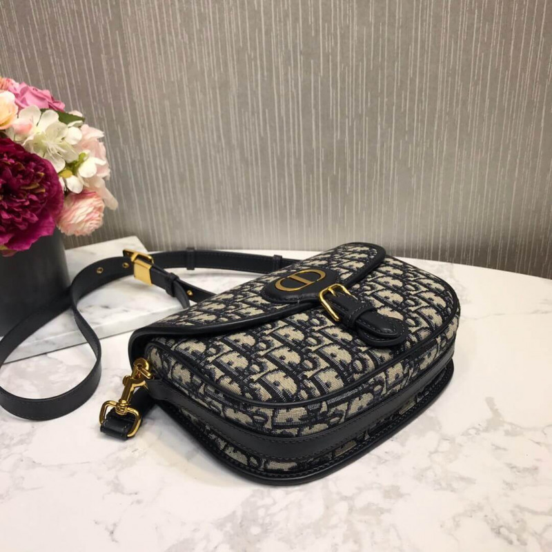 Replica Christian Dior Medium Dior Bobby Bag In Oblique Jacquard M9319