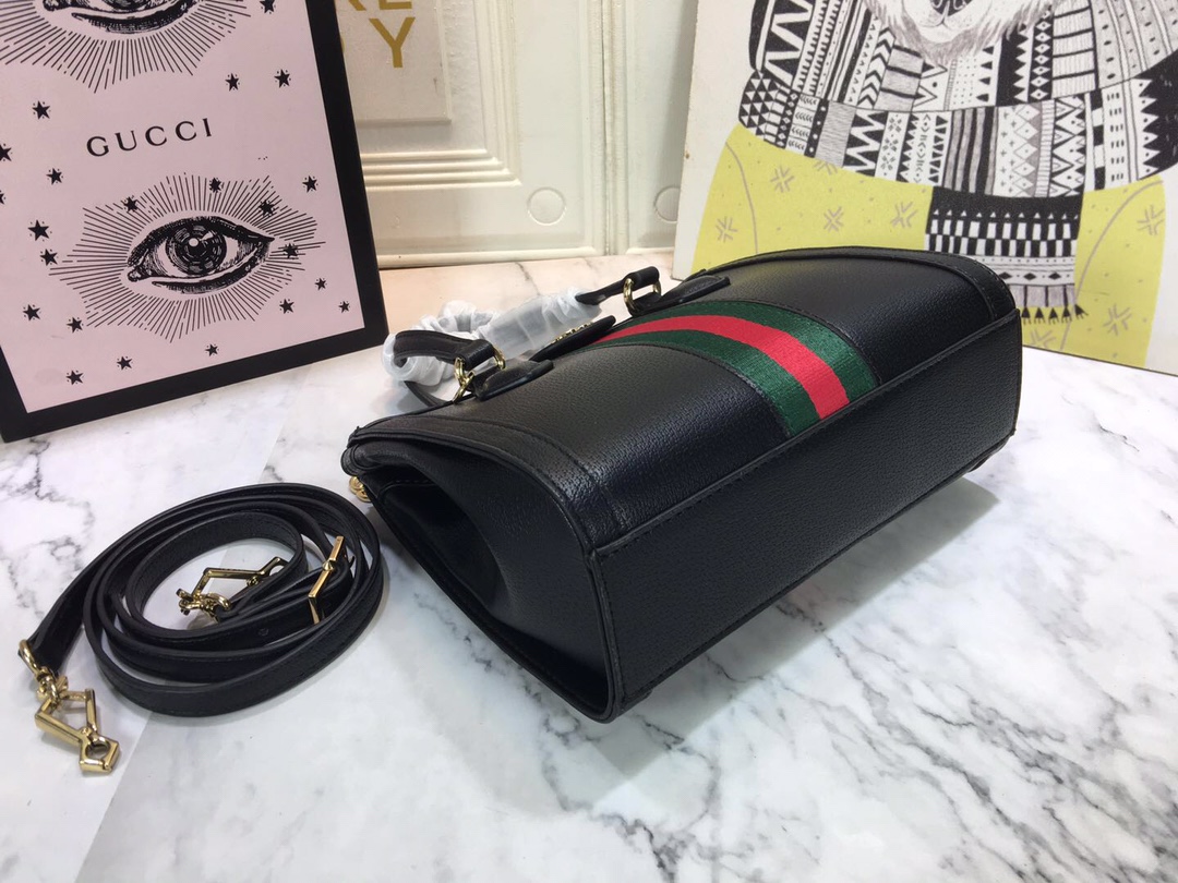 Replica Gucci Ophidia Small Tote Bag Black/White