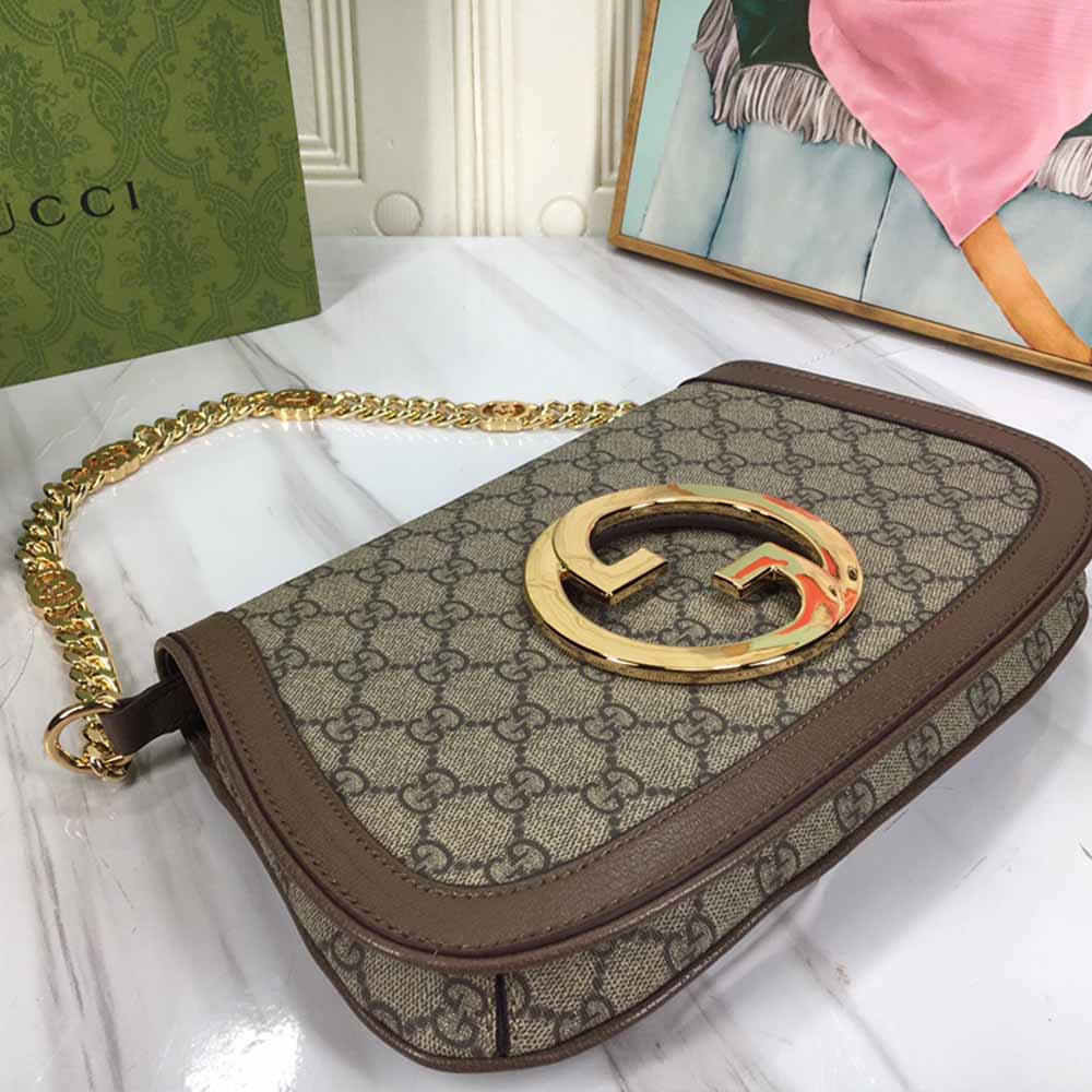 Replica Gucci Blondie Shoulder Bag Brown/Red