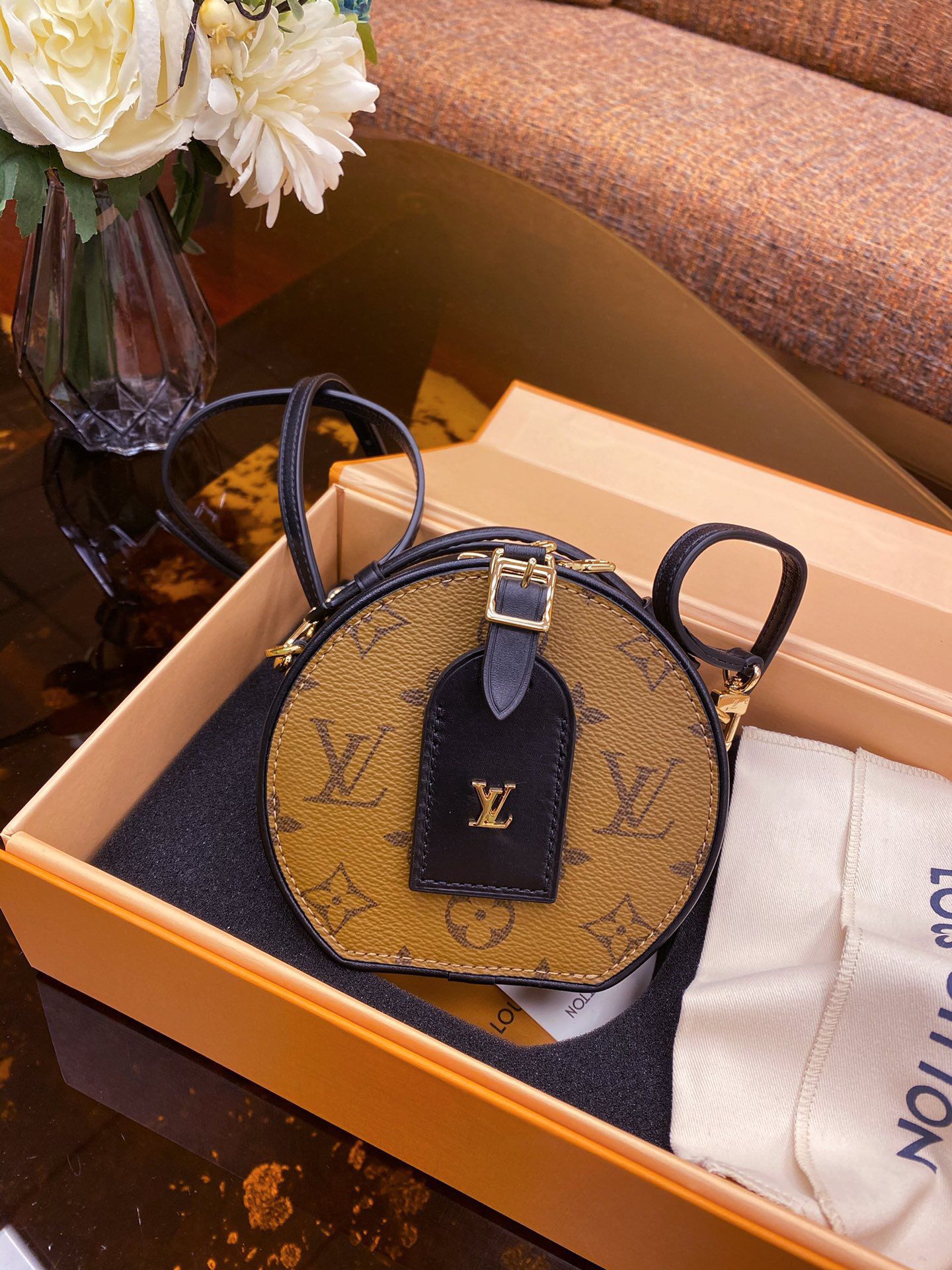 Replica Louis Vuitton Monogram Reverse Canvas Mini Boite Chapeau M68276