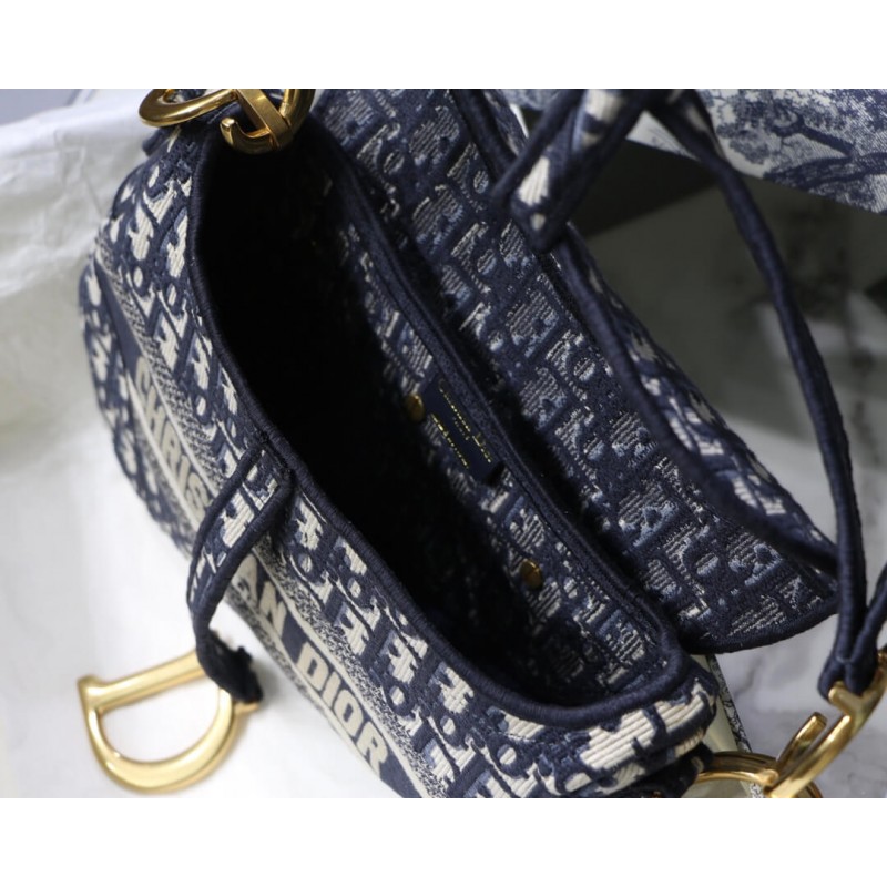 Replica Christian Dior Saddle Denim Canvas Bag M0446