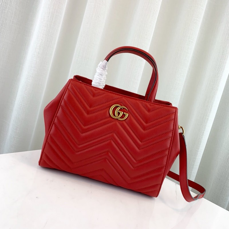 Replica Gucci Gg Marmont Small Matelasse Top Handle Bag 448054