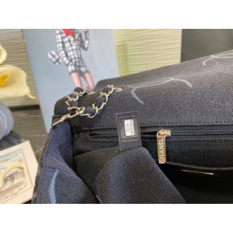 Replica Chanel Denim Classic Flap Jumbo Large Bag As2072