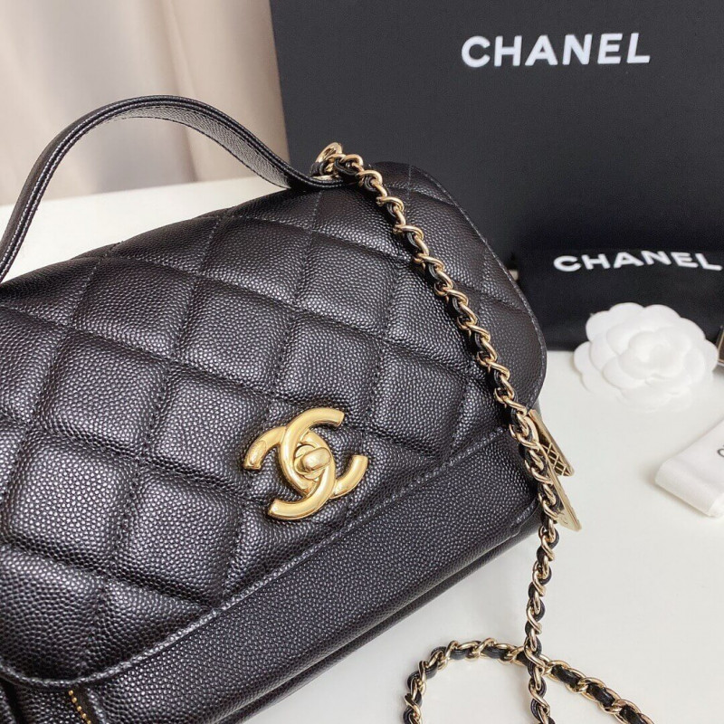 Replica Chanel Quilted Caviar Leather Small Business Affinity Bag A93749