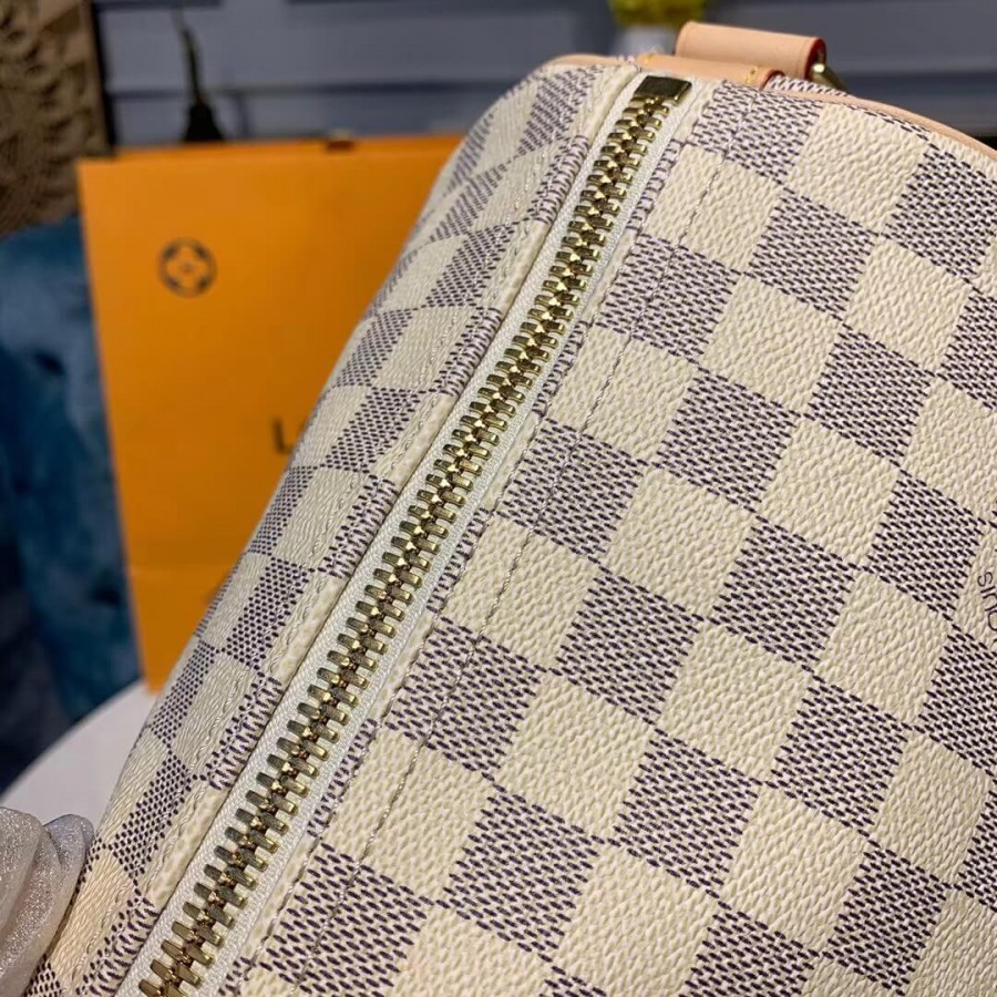 Replica Louis Vuitton Damier Azur Keepall Bandouliere 45 N41430