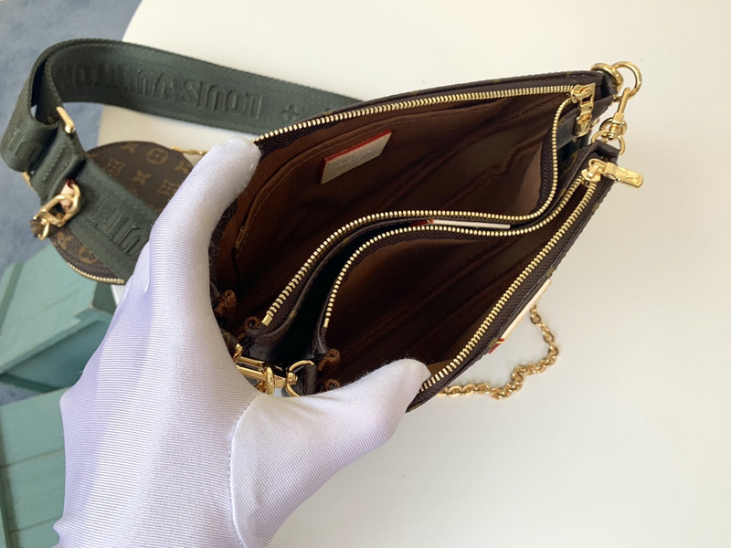 Replica Louis Vuitton Multi Pochette Accessoires-M44813 Green/Pink/Blue